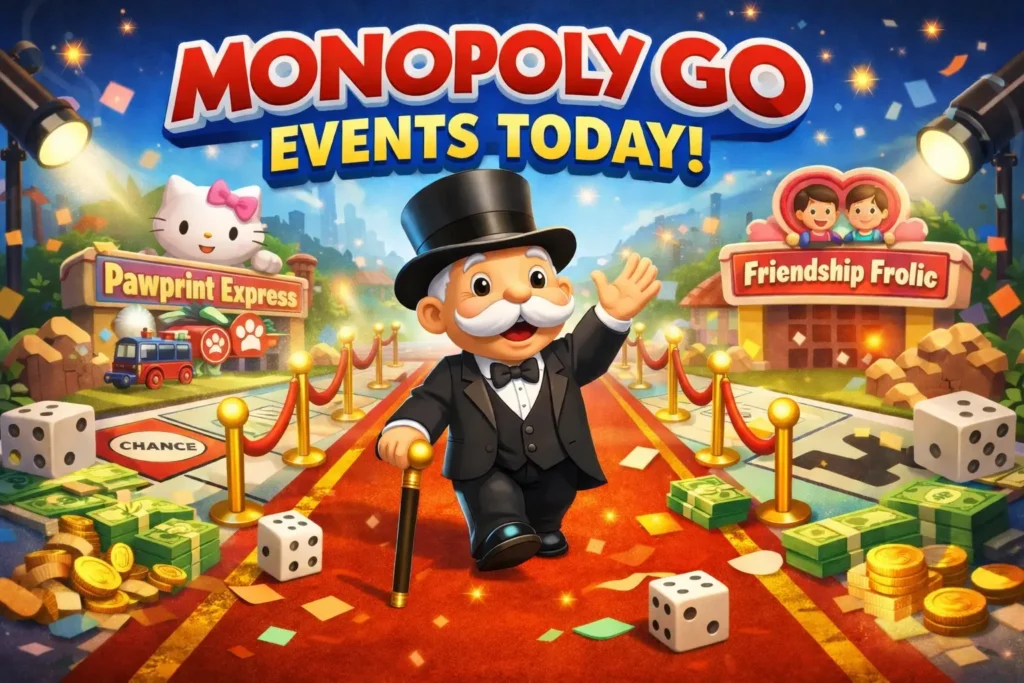 Monopoly Go events today tournaments boosts schedule